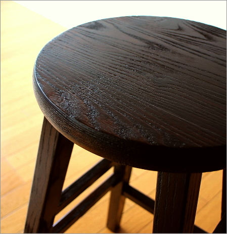 スツール 木製 天然木 ハイスツール 腰掛け いす イス 椅子 チェアー 玄関 キッチン 台所 リビング コンパクト レトロ ブラウン