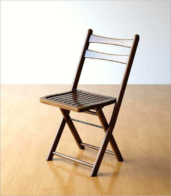 折りたたみ椅子 木製 無垢 オークフォールディングチェアー 【送料無料】 [diz7462]