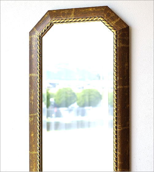 イタリア製 姿見 鏡 壁掛け ウォールミラー 壁掛けミラー アンティーク