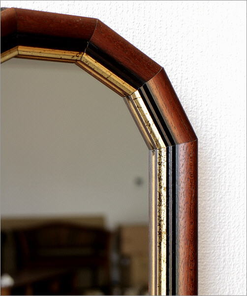 鏡 壁掛けミラー おしゃれ イタリア製 アンティーク 木製 縦長 ウォールミラー ヨーロピアン クラシックスリムな壁掛けミラー BR  [ebn9184] ギギliving