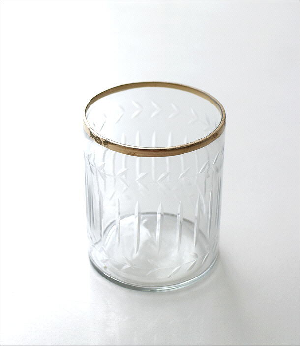 花瓶 ガラス おしゃれ フラワーベース シンプル レトロ アンティーク インドの手づくりガラスベース B Kan4243 ギギliving