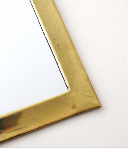 鏡 壁掛けミラー おしゃれ 真鍮 アンティーク レトロ ゴールド 