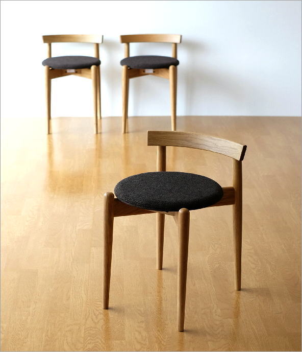 丸椅子 木製 おしゃれ スタッキング スツール チェア 天然木 無垢材 布
