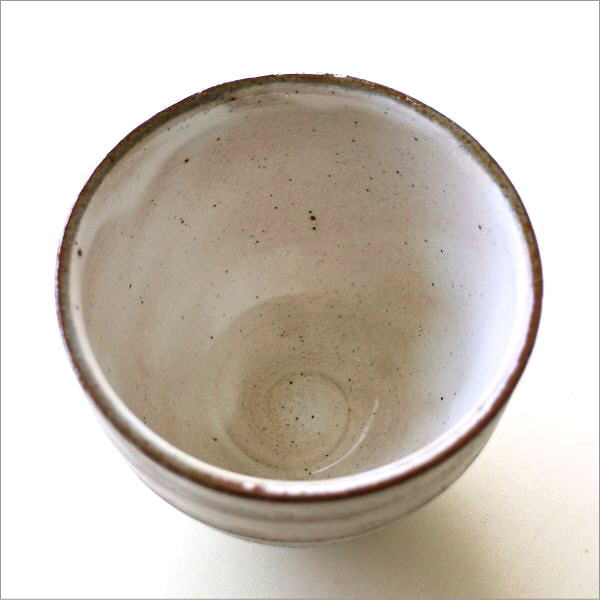 粉引らせん彫煎茶碗(2)