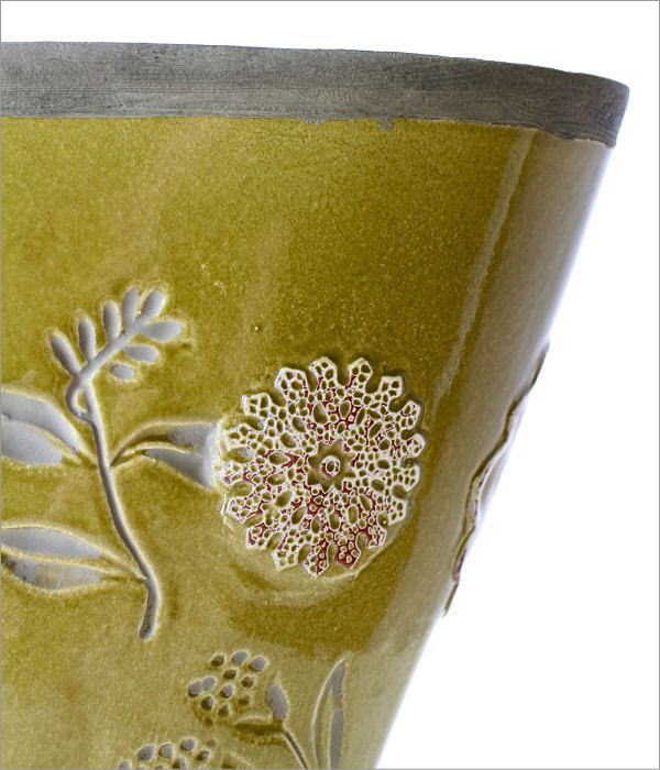 花瓶 陶器 おしゃれ フラワーベース アンティーク 花器 モダン デザイン 口が広い かわいい 和風 洋風 大きい 大きめ クラシックベース A  [sik3033] | ギギliving