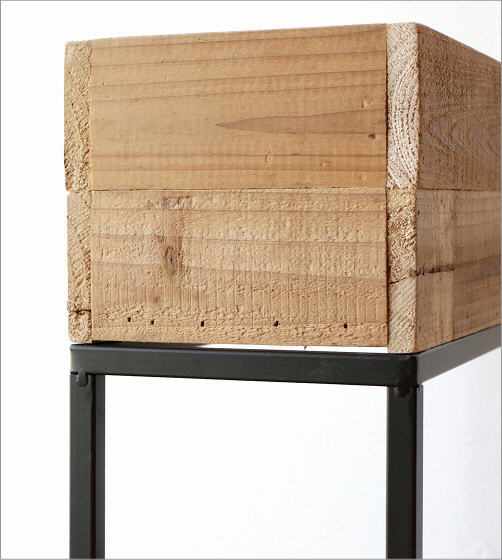 プランターボックス おしゃれ 木製 アイアン スタンド ウッドボックス
