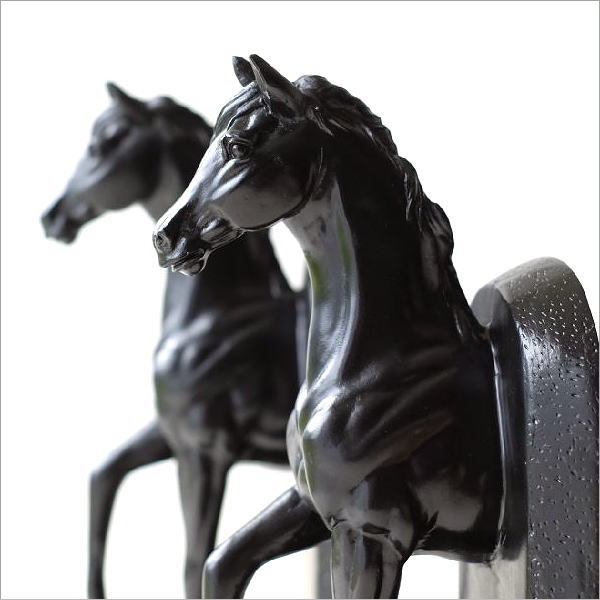 格安人気SALE二頭の馬の彫刻のブックエンド 鉄製インテリア置物雑貨オブジェ本立て棚飾り西洋雑貨洋風ホームデコ洋間小物スタリオン馬動物書斎ブック 洋風